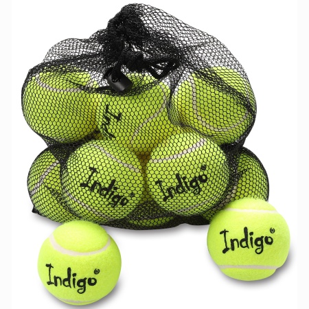 Купить Мяч для большого тенниса Indigo (12 шт в сетке) начальный уровень в Рудни 